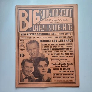 Big Song Magazine December 1942 Lyrics Guide Musicians Stars Billboard Hits Ads - Picture 1 of 8