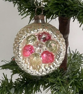 2996/25 1x alter Christbaumschmuck Weihnachtsschmuck Reflexkugel - Picture 1 of 4