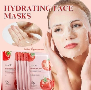 5pc Korea Images Fresh Tomato Moisturizing Facial Mask Sheet Hyaluronic Acid 25g - Picture 1 of 9