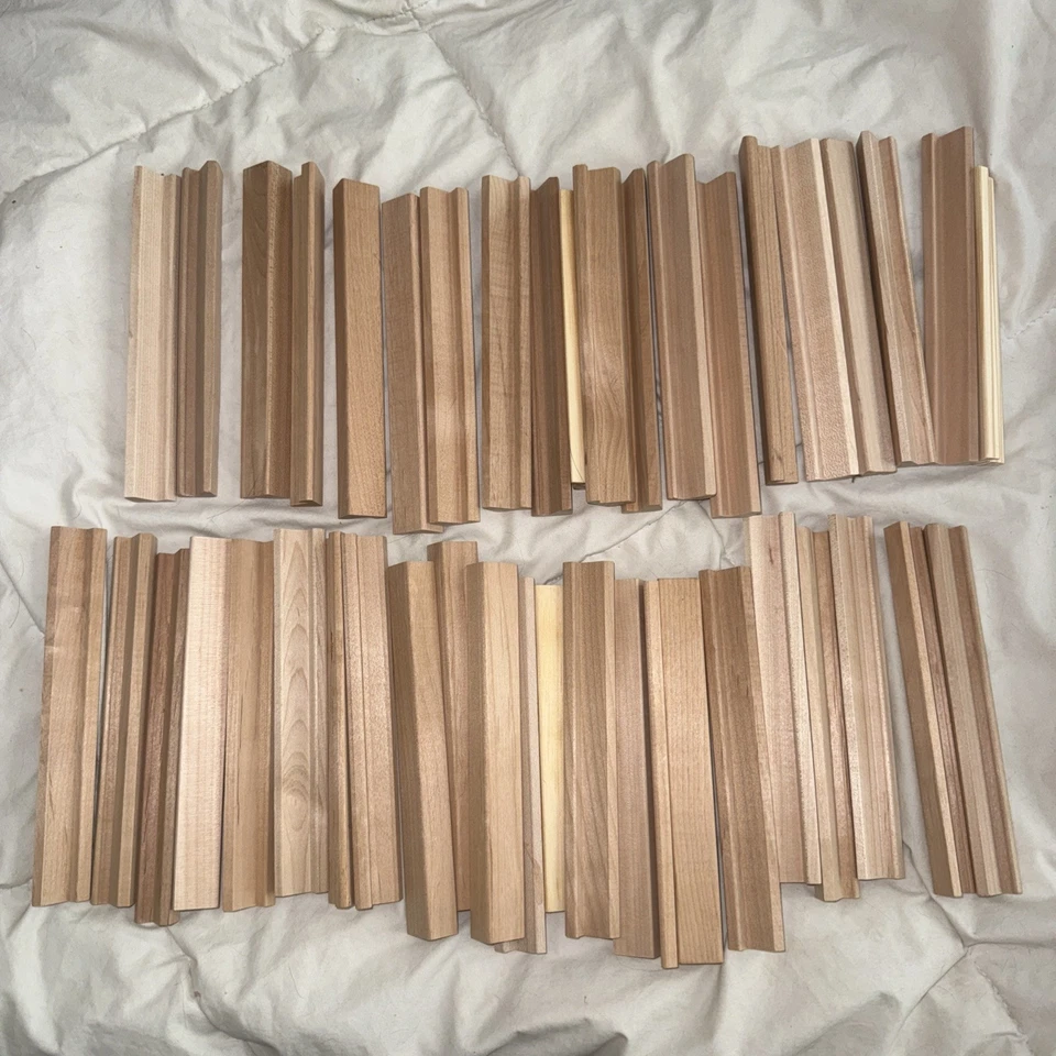 Lote de 43 suportes de azulejos de madeira para jogo de scrabble bandejas artesanato - Imagem 1 de 1