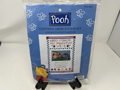 KIT PONTO CRUZ CONTADO AMOSTRADOR DE MEL POOH DA DISNEY NOVO NA CAIXA - Imagem 1 de 4