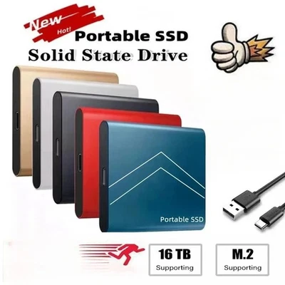 1 TB SSD Festplatte Portable Externe HDD für PC Laptop Speichergerät USB - Bild 1 von 4