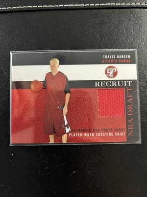 2003-04 Topps Pristine Travis Hansen #PR-TH Game Worn Hawks - Image 1 of 2