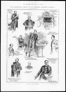 Impresión antigua 1902 - LONDRES debate parlamentario acuerdo telefónico debate (404 - Imagen 1 de 1