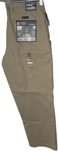Chaps Mitchell Pants Mens 36x29 Beige Relaxed Fit Flat Front Chino Cotton Twill - Picture 1 of 6