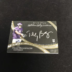 2014 Topps Five Star Teddy Bridgewater Silver Signatures Gold RC Auto #10/10 - Picture 1 of 2