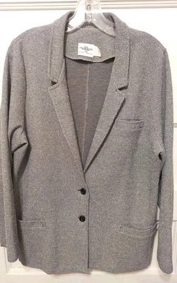 Jaqueta Blazer Vintage Fire Islander Feminina Tamanho 40 Preta Tweed Botão Fabricada nos EUA  - Imagem 1 de 4