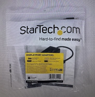 StarTech Mini Display Port to HDMI/VGA/DVI Adapter MDP2VGDVHD NEW - Image 1 of 3