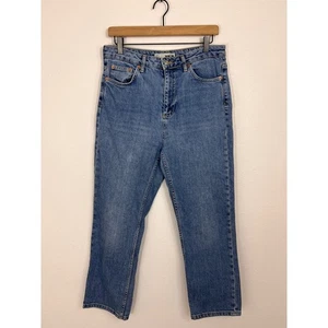 Topshop Moto Light Wash Cropped Jeans Women’s W32 L30 High Rise Straight Leg - Picture 1 of 8