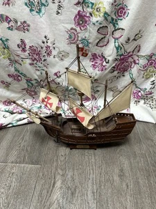 Santa Maria Replik Schiffsmodell aus Holz - Deko - 45 x 40 cm  - Bild 1 von 14