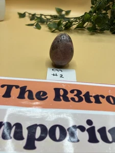 Vintage Carved Marble Fossil Stone Egg - 6cm Egg #2 - Picture 1 of 12