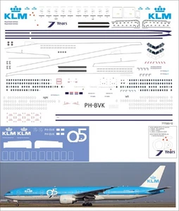 PAS-Decals 1/144 Boeing 777-300ER KLM Royal Dutch Airlines 95 Jahre - Laser Decal - Bild 1 von 1
