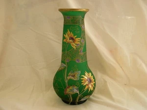 LEGRAS,ANTIQUE FRENCH ENAMELED GLASS VASE,EARLY 20th CENTURY. - Picture 1 of 18