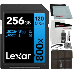 Lexar 256GB High-Performance 800x UHS-I SDHC Karta pamięci NIEBIESKA z pakietem czytników - Zdjęcie 1 z 8