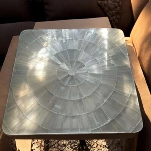 30" Square Selenite Stone Coffee & Dining Table Crystal Healing Gemstone Decors - Picture 1 of 5