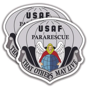 USAF PARARESCUE ABZIEHBILDER 2 Aufkleber US Air Force Bogo Militär - Bild 1 von 1
