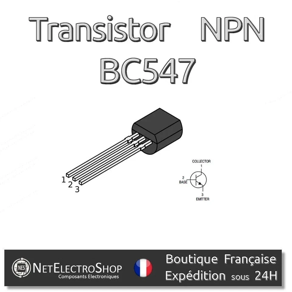 5x Transistor NPN BC547 - TO-92 - Image 1 of 1