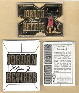 1998 Upper Deck Michael Jordan Gold Retirement Card 22 KT K Gold /23k - Picture 1 of 1
