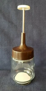 Vintage braun Gemco Glas #19 Mutternhäcksler scharfe Klingen funktionierender Kolben - Bild 1 von 9