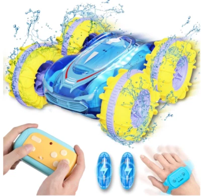 SUNJOM Water and Land Amphibious Gesture Remote Control 4WD RC Toy Stunt Car - Image 1 of 4