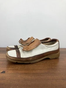 Walter Genuin Vintage Linea Golfschuhe Damengröße 7 weiß braun Kiltie Fransen " - Bild 1 von 13