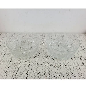 Diamond Point Arcoroc Frankreich Starburst Kristallglas 8" Servieren Salat Obst Schüssel - Bild 1 von 7