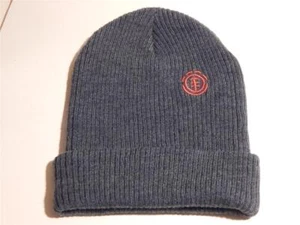 Element Cappello Beanie Grigio. Rosso Logo. Taglia Unica Per la Maggior Parte. - Foto 1 di 1