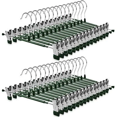 Paquete de 30 perchas de clip - perchas con clips perchas para pantalones falda perchas con ajuste... Foto 1 de 4