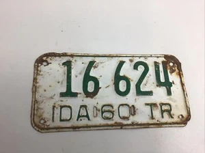 1960 Idaho Utility Trailer License Plate - Picture 1 of 12