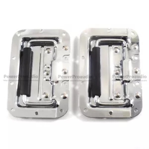 2 Pezzi Maniglie da Incasso Cromate per ATA Flight Case Carico a Molla 160mm x 108mm - Foto 1 di 5