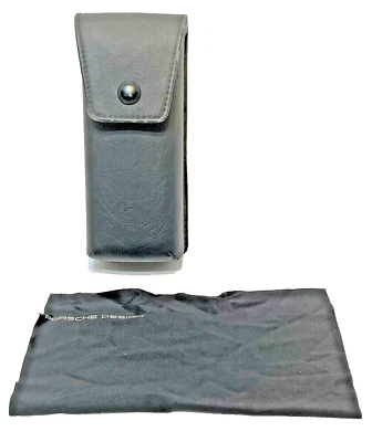 Gafas de corte y costura Mark Ecko 1972 de colección estuche rígido de cuero negro 6,75 x 2,75 Foto 1 de 4