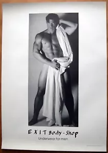 HANDSOME, CLASSIC, STATUESQUE MALE MODEL PHOTO – '90s SWISS POSTER, GAY INTEREST - Picture 1 of 9