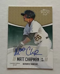 MATT CHAPMAN Auto -2014 Rize Draft GOLD *Limited Edition* RC - Only 200 Made!๐ฅ - Picture 1 of 2