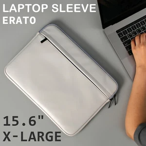 15.6/16 inch Laptop Sleeve Padded Notebook Carry Case Cover Bag PU Leather XL - Picture 1 of 6