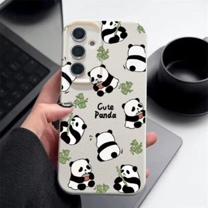 Custodia telefono silicone panda per Samsung S25 Ultra S24 FE S23 S22 S21 A14 A16 - Foto 1 di 18