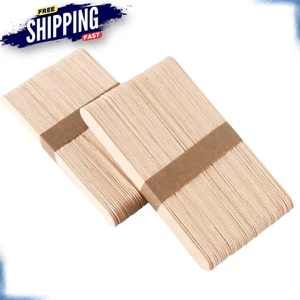 Jumbo Natural Wooden Craft Sticks Paddle 500/ 50 Pcs Pop Sticks 15cm x 1.7cm - Picture 1 of 6