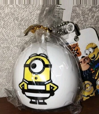 RARE Despicable ME 3 Key CHAIN mini HELMET Asia MINION new IN Bag TAG Release! - Image 1 of 4