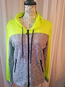 Nicki Minaj Junior Girls Green  &  Gray Sweatshirt Jacket w Hoodie Size Large  - Picture 1 of 10