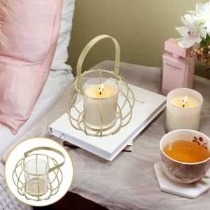 Candeliere in Ferro Candele Batteria Leggero Decorative Contenitori - Foto 1 di 15