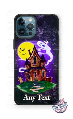 Funda protectora personalizada para teléfono Halloween Haunted House Ghost se adapta a iPhone Samsung Foto 1 de 4