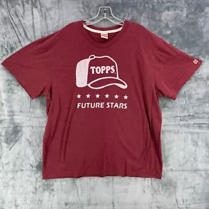 Homage TOPPS Baseball Men's T-Shirt Future Stars Trading Cards Red Heather XXL - Picture 1 of 11