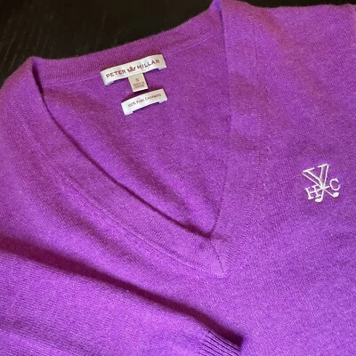 YEAMANS HALL гольф-клуб мужской свитер (S) Peter Millar (100% чистый кашемир) - Изображение 1 из 4