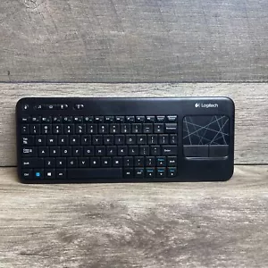 Logitech K400R Black Wireless USB Built-in Touchpad QWERTY Standard Keyboard - Picture 1 of 4