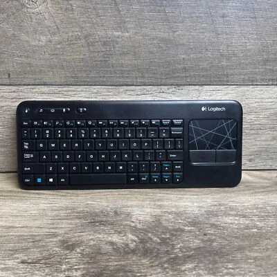 Logitech K400R Black Wireless USB Built-in Touchpad QWERTY Standard Keyboard - Image 1 of 4