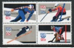 United States of America, block of four stamps to celebrate Winter Olympics - Picture 1 of 1