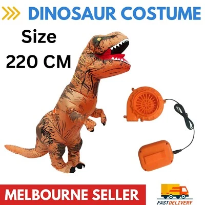 Costume T-Rex Blow Inflatable Dinosaur Costume Adult Jurassic World Park Trex AU - image 1 of 4