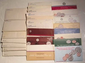 1968 to 1994 US Mint Mint Sets (25 Set) Philadelphia & Denver Uncirculated COA - Picture 1 of 6