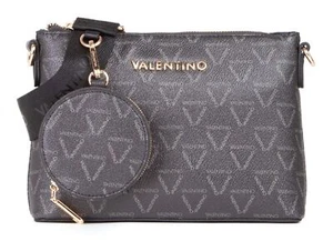 VALENTINO Lady Re Pochette Borsa a Tracolla Borsa Nero/Multicolore Antracite Nuova - Foto 1 di 3