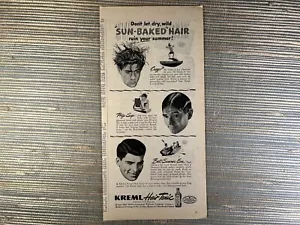 Kreml Haartonikum Don't let dry wild Sun Baked ruin 1946 Vintage Print Ad - Bild 1 von 1