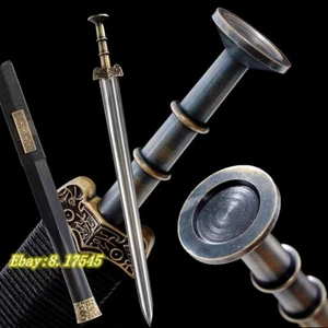 Mango de Cobre Espada Goujian China Plegada Acero Afilado Dinastía Yue Rey Jian 越王剑 - Imagen 1 de 10